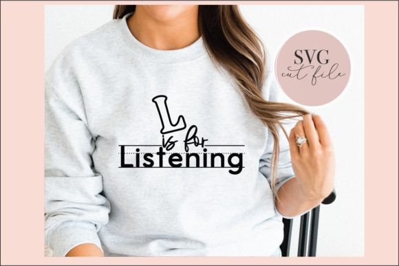 L is for Listening SVG: A Versatile Embroidery Design