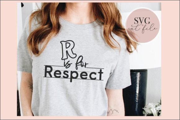 R is for Respect Svg: A Thoughtful Embroidery Design