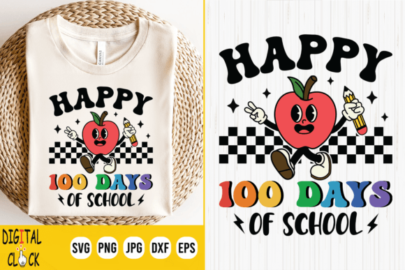 Retro Happy 100 Days of School Teacher Review
