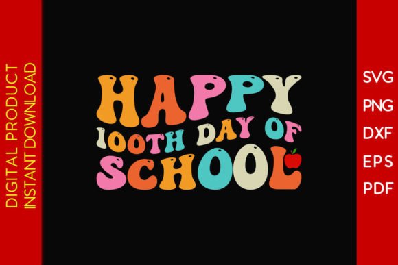 Retro Vintage 100th Day of School Embroidery