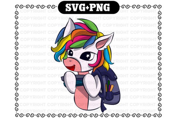 School Student Unicorn SVG and PNG Review