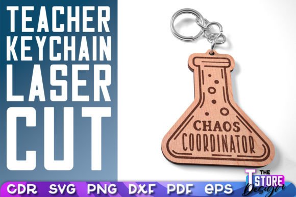 Teacher Keychain Laser Cut SVG School